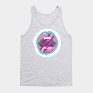 Sugar Rush - Lips Biting Sucker Tank Top